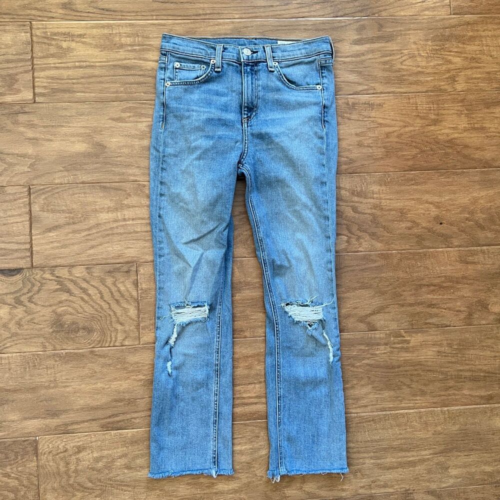 Rag & Bone Jeans Women's Size 26 10 Inch Stove Pipe Prospector Light Wash